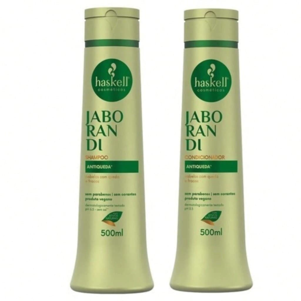 Kit Haskell Jaborandi Shampoo e Condicionador 500ml - Antiqueda