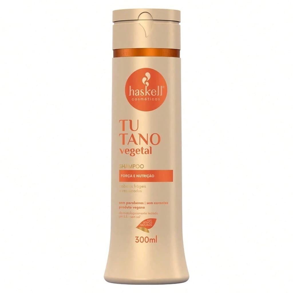 Shampoo Haskell Tutano Vegetal 300ml - Força e Nutrição