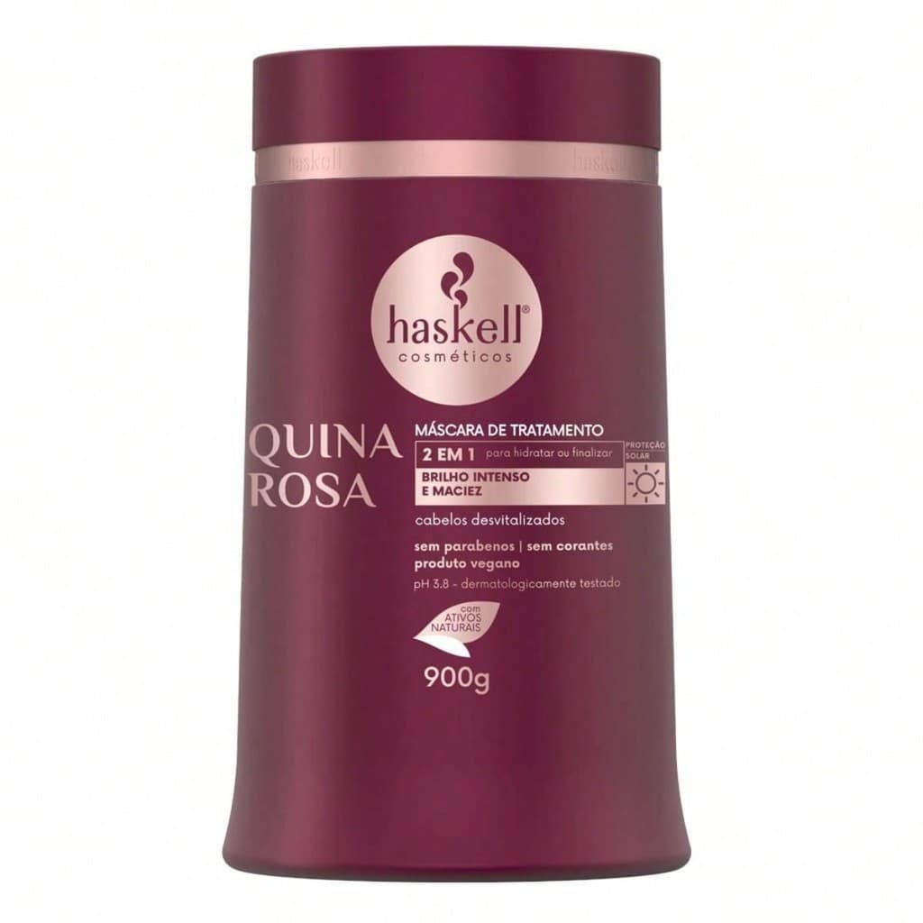 Máscara de Tratamento Haskell Quina Rosa 900g - Brilho Intenso e Maciez