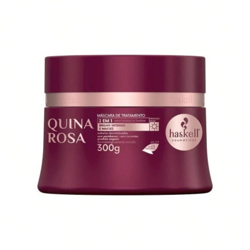 Máscara de Tratamento Haskell Quina Rosa 300g - Brilho Intenso e Maciez