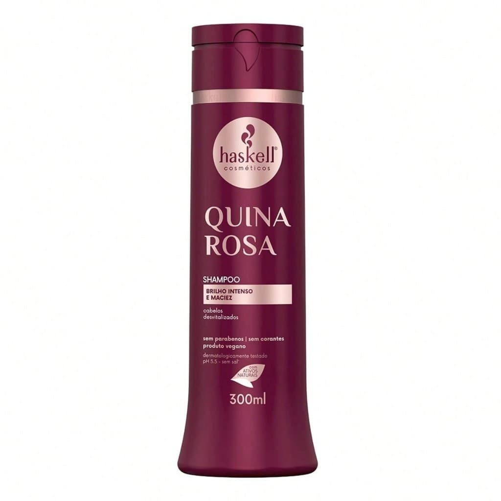 Shampoo Haskell Quina Rosa 300ml - Brilho Intenso e Maciez