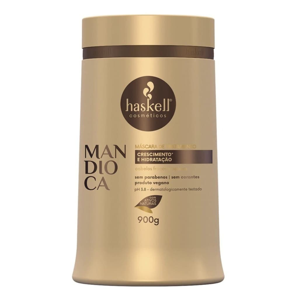Máscara de Tratamento Haskell Mandioca 900g - Cabelos Fracos e Opacos