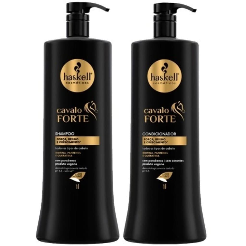 Kit Haskell Cavalo Forte Shampoo + Condicionador 1 Litro - Crescimento Capilar