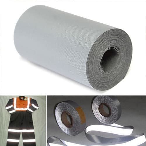 Tecido Refletivo Cinza Roupa Alerta Segurança Colete 10mx5cm