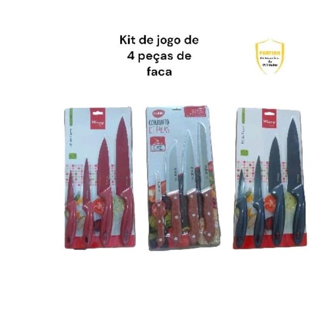 Jogo de Facas Inox Soft  Kit com 4 Pcs