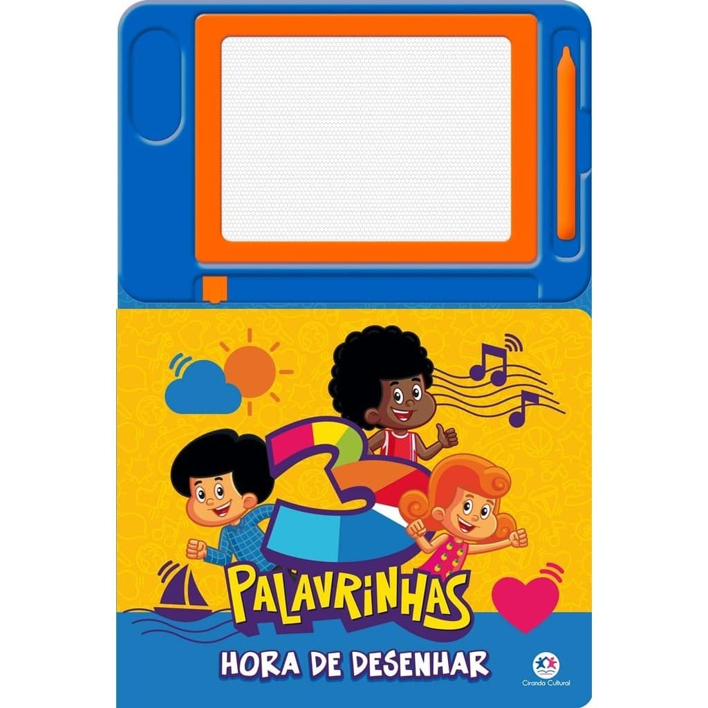 Livro Lousa Magnetica - 3 Palavrinhas - Hora De Desenhar