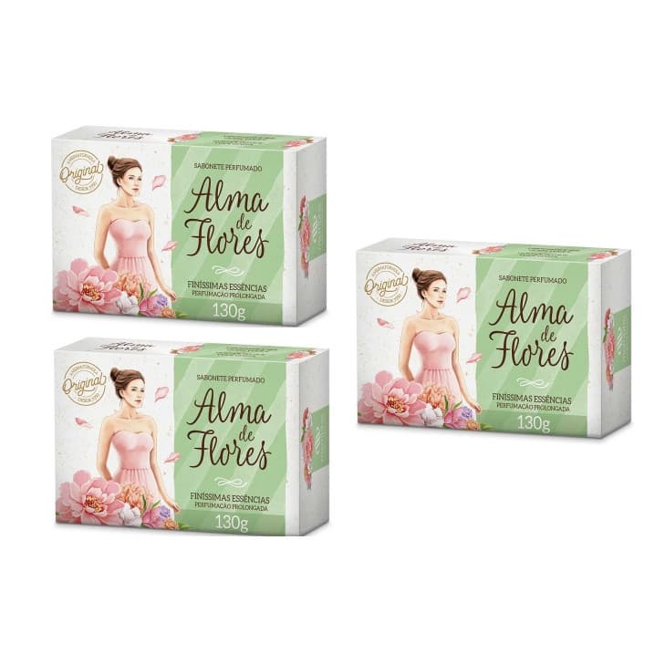Sabonete Alma De Flores Clássico 130G ( 3 Unidades )
