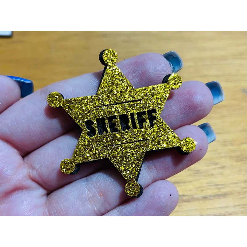 50 apliques em Eva para acessorios pet (sheriff estrela)
