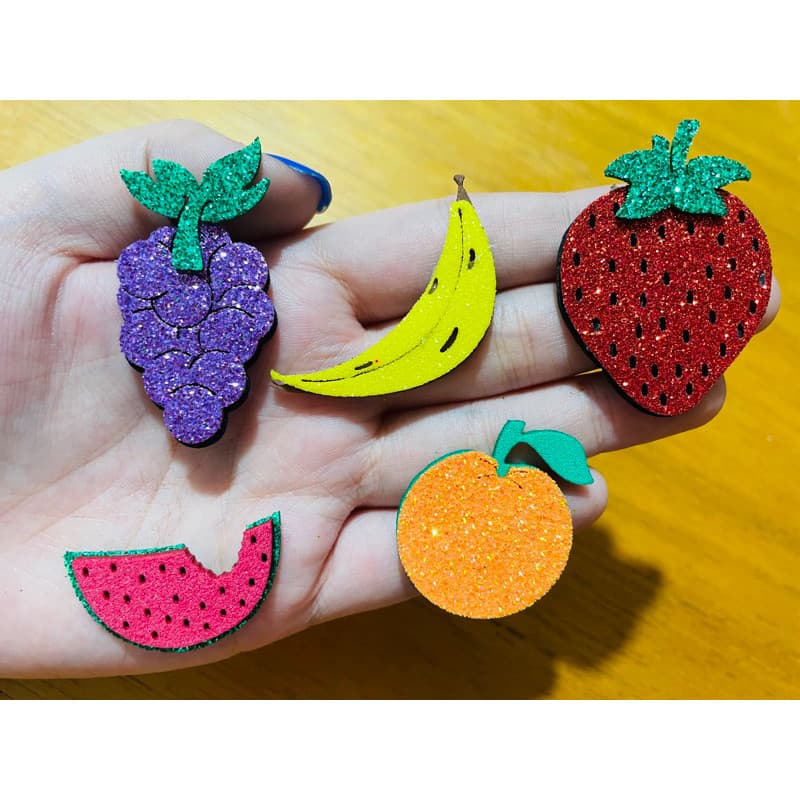 50 apliques em Eva (frutas)