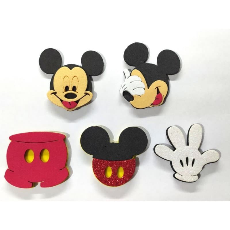 50 Apliques em Eva acessorios pet (kit Mickey, mãozinha do Mickey, shorts do Mickey)