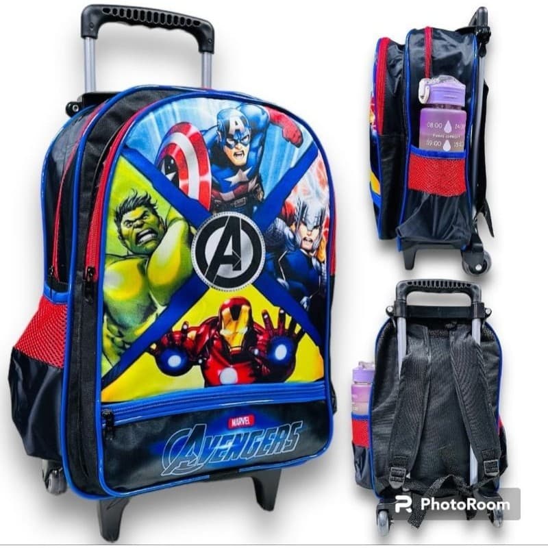 Mochila Escolar Infantil Grande Com Rodinha Vinga Menino