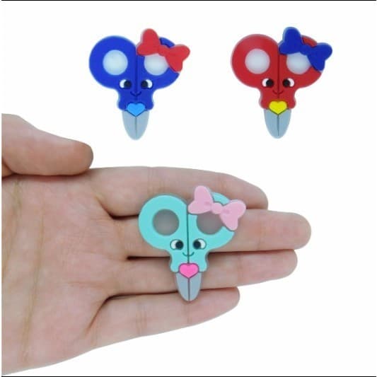 Kit com 10 Apliques Emborrachados Tesoura Escolar