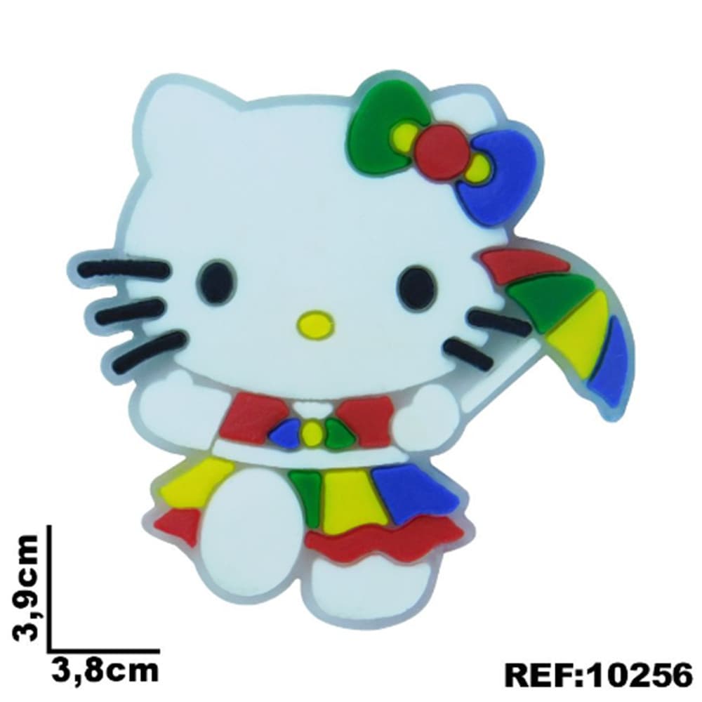 Kit com 10 Apliques Emborrachados Hello Kity Carnaval