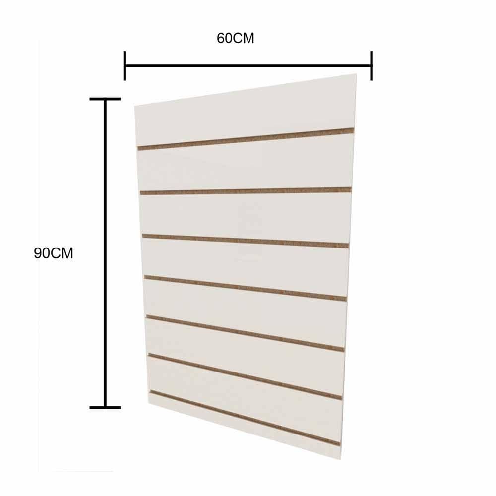 Placa mdf canaletado Painel mdf loja Branco 60x90 E-Nichos