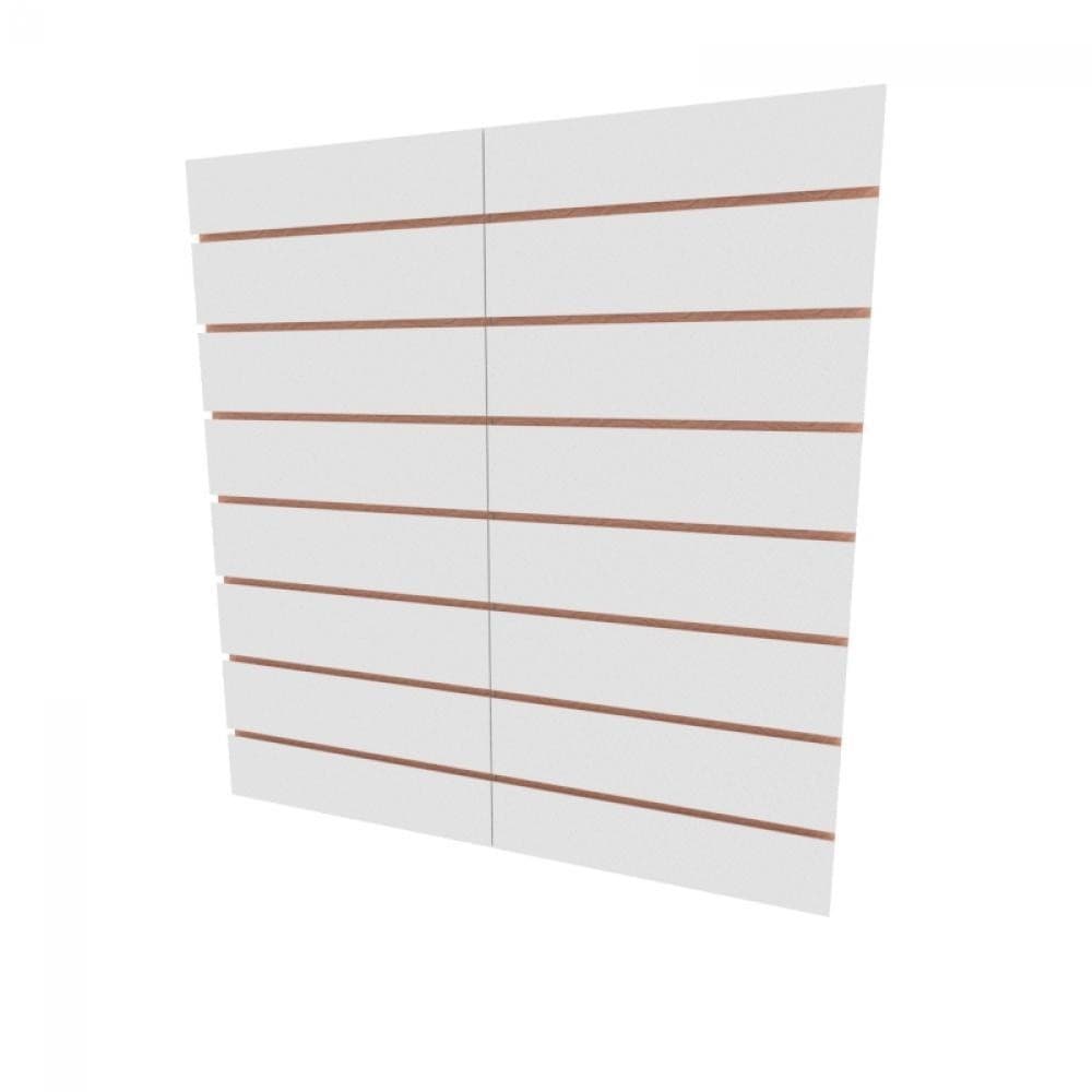 Placa mdf canaletado Painel mdf loja Branco 90x90 E-Nichos