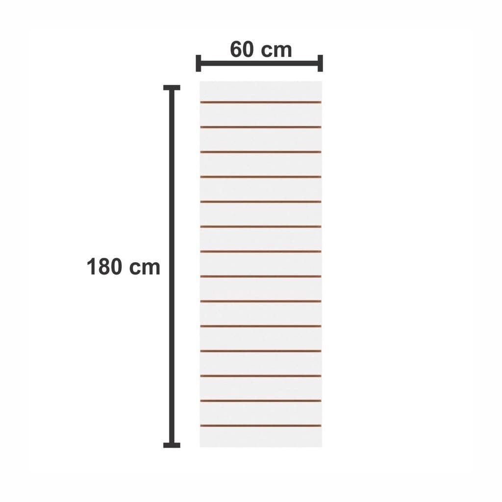 Kit painel canaleta expositor Branco 60x180 E-Nichos