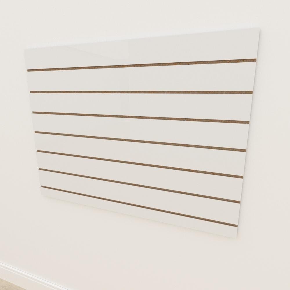 Painel canelado placa mdf canaletado Branco 120x90 E-Nichos