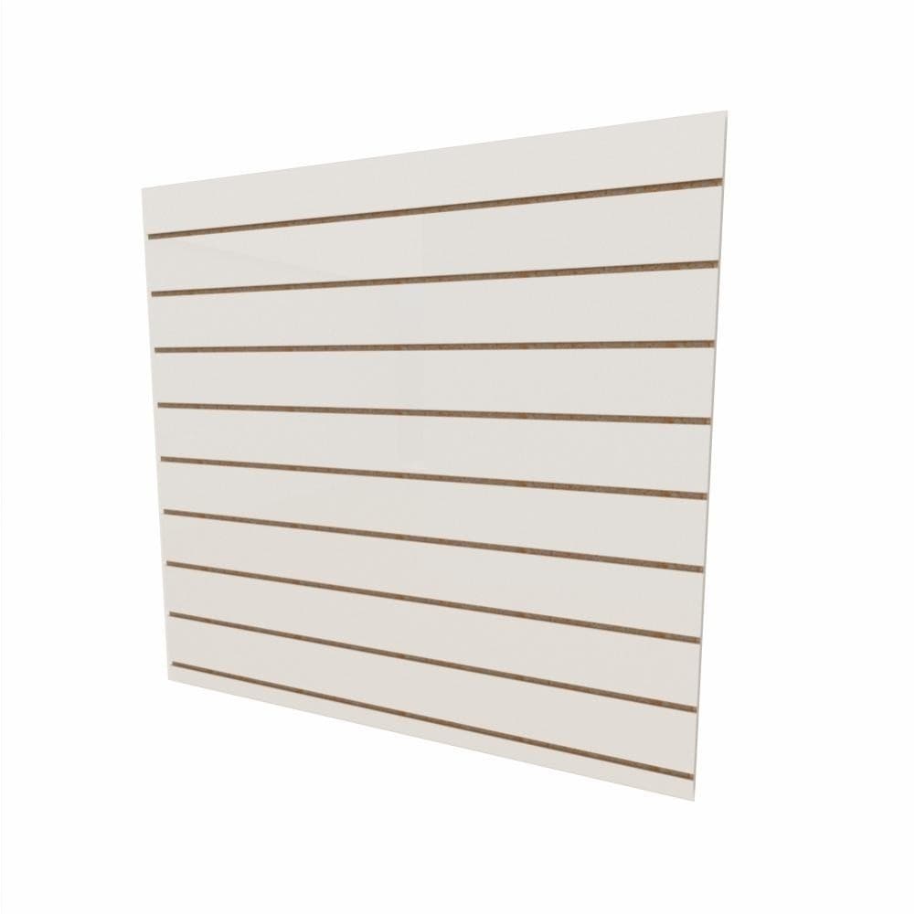 Painel canaletado placa mdf canaletado Branco 120x120 E-Nichos