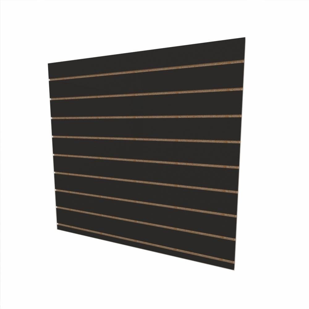 Painel canaletado placa mdf canaletado Preto 120x120 E-Nichos