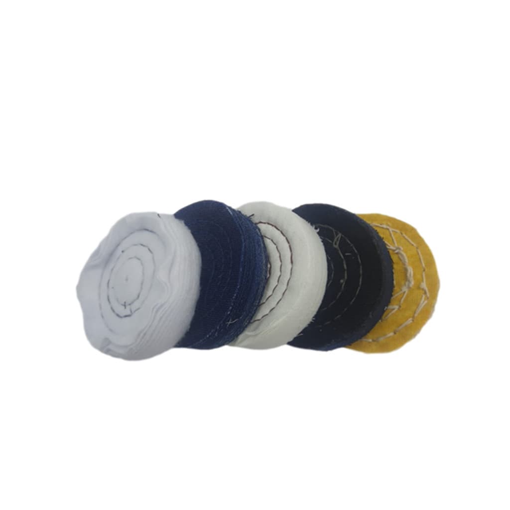Kit 5 Rodopanos Polimento Sisal Flanela Brim Algodão Jeans