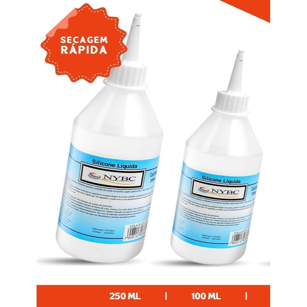 Cola de Silicone Líquida Transparente 100ML/250ML - BNVT