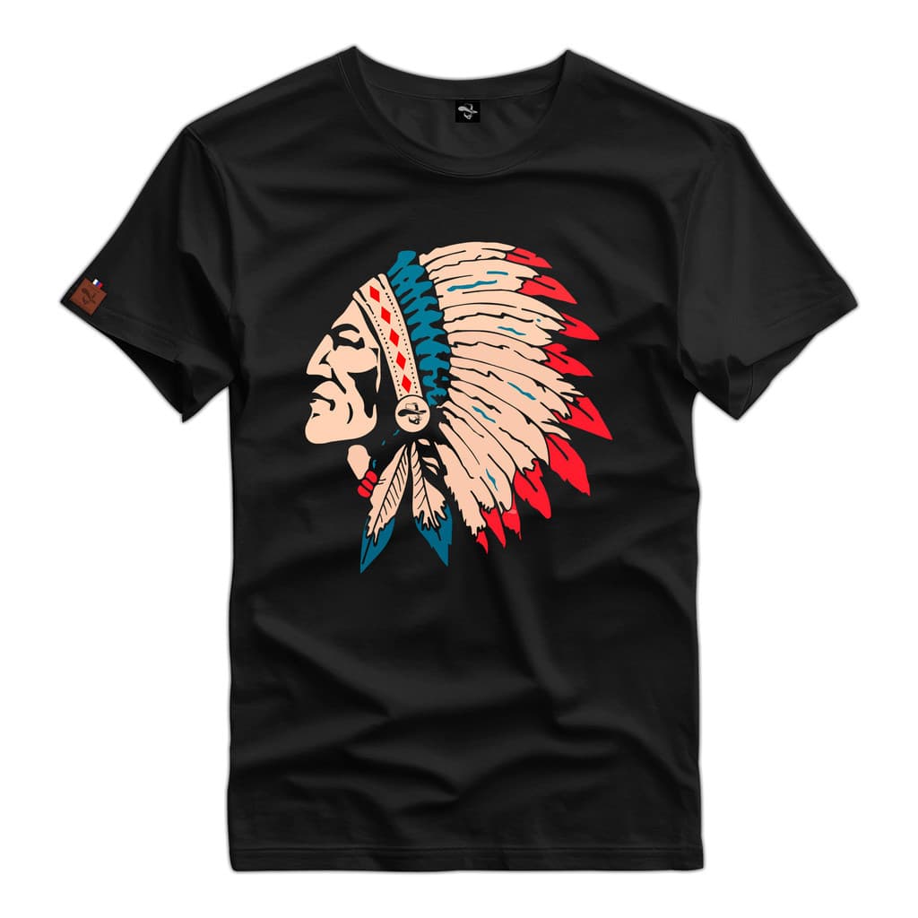 Camisa Estampada 100% Algodão Camiseta Country - 250 Indio Cultura Indigena Blusa