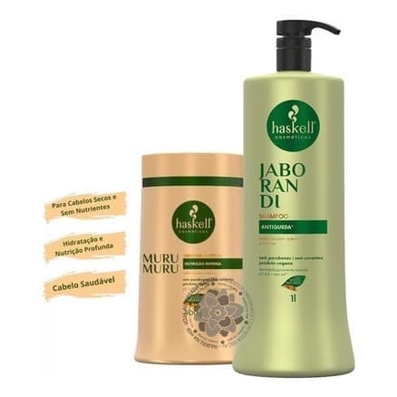 Haskell Shampoo De Jaborandi 1 Litro + Máscara Murumuru 900g