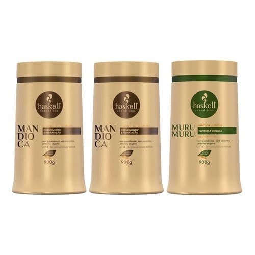 Haskell Máscaras 2 Mandioca 900g + Máscara Murumuru 900g