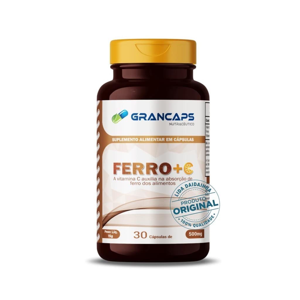 Ferro + C 500mg 30 Cápsulas Grancaps