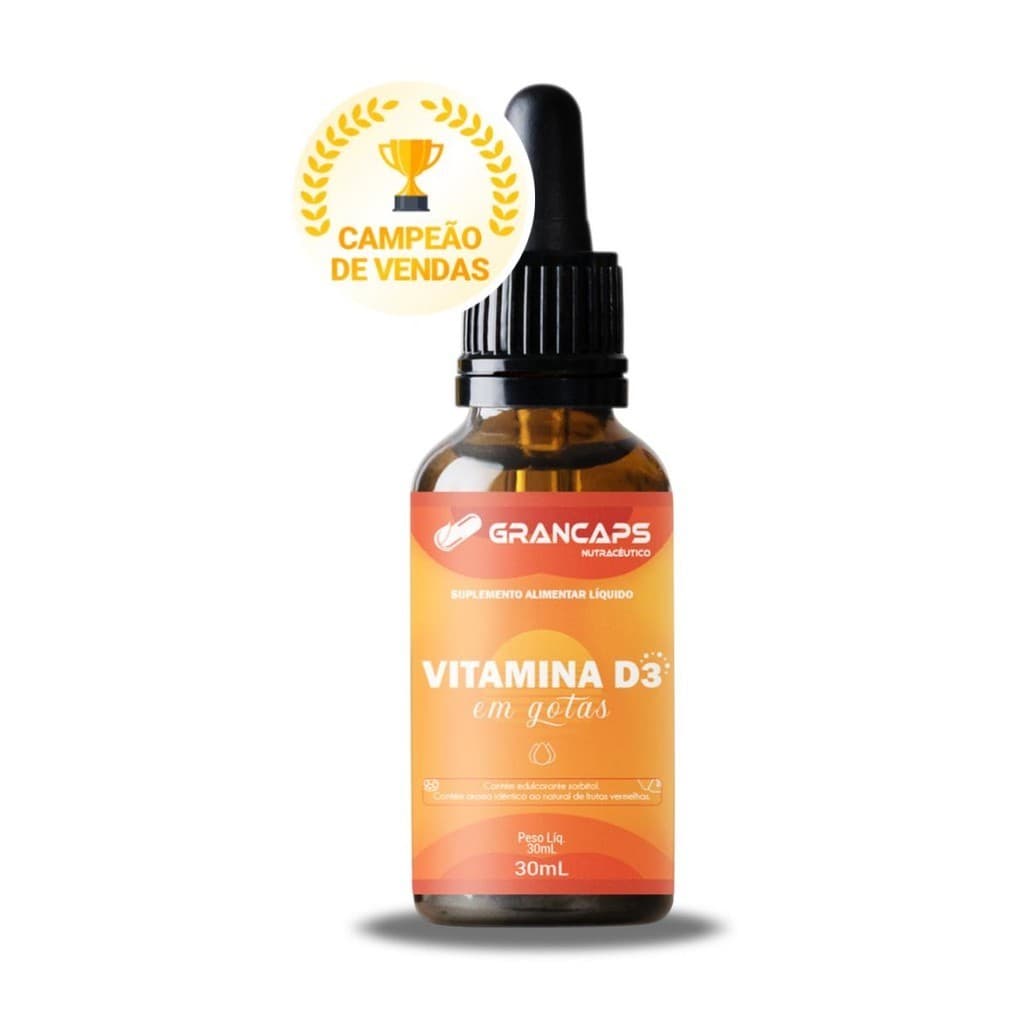 Vitamina D3 em Gotas 30ml Grancaps