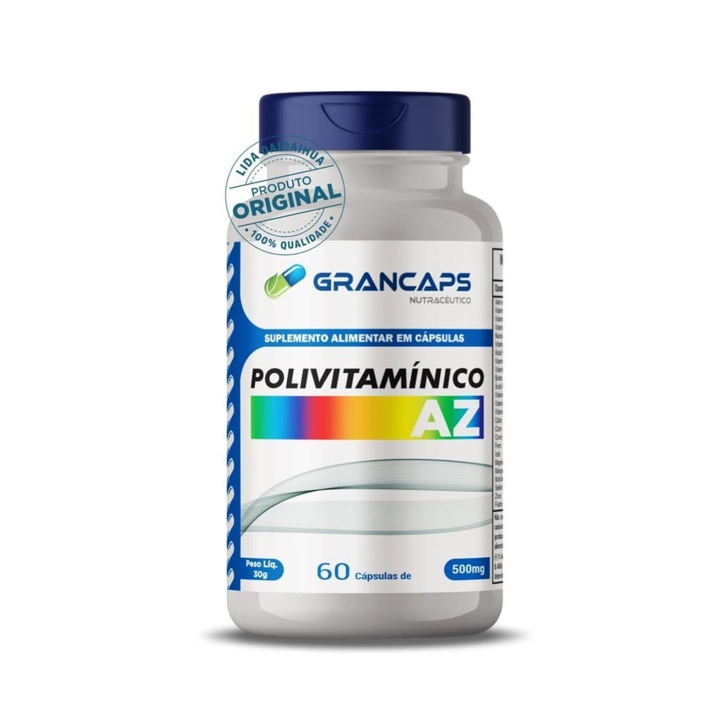 Polivitamínico AZ 500mg 60 Cápsulas Grancaps