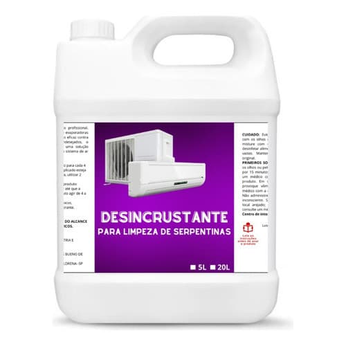 Detergente Serpentina 5 Llitros - Limpeza De Ar Condicionado