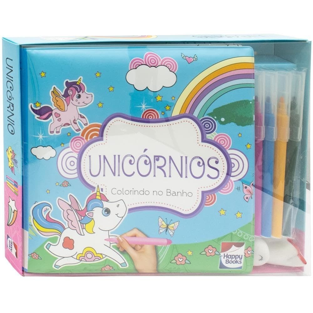 Livro Colorindo No Banho - Unicornio