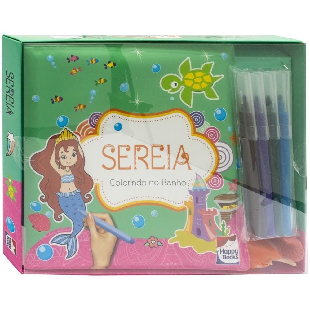 Livro Colorindo No Banho - Sereia