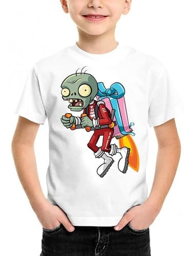 Camiseta Infantil Plants Vs Zombies Plantas X Zumbis Game 9