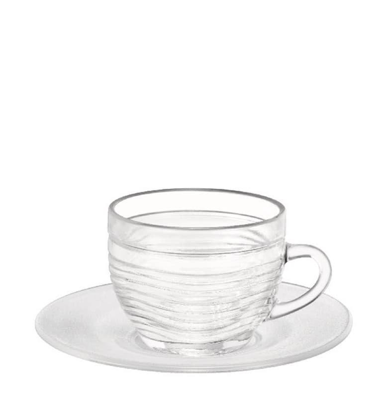 CRYSTAL - XICARA CHA 260 ML C/ PIRES - CAIXA C/ 24 PEÇAS
