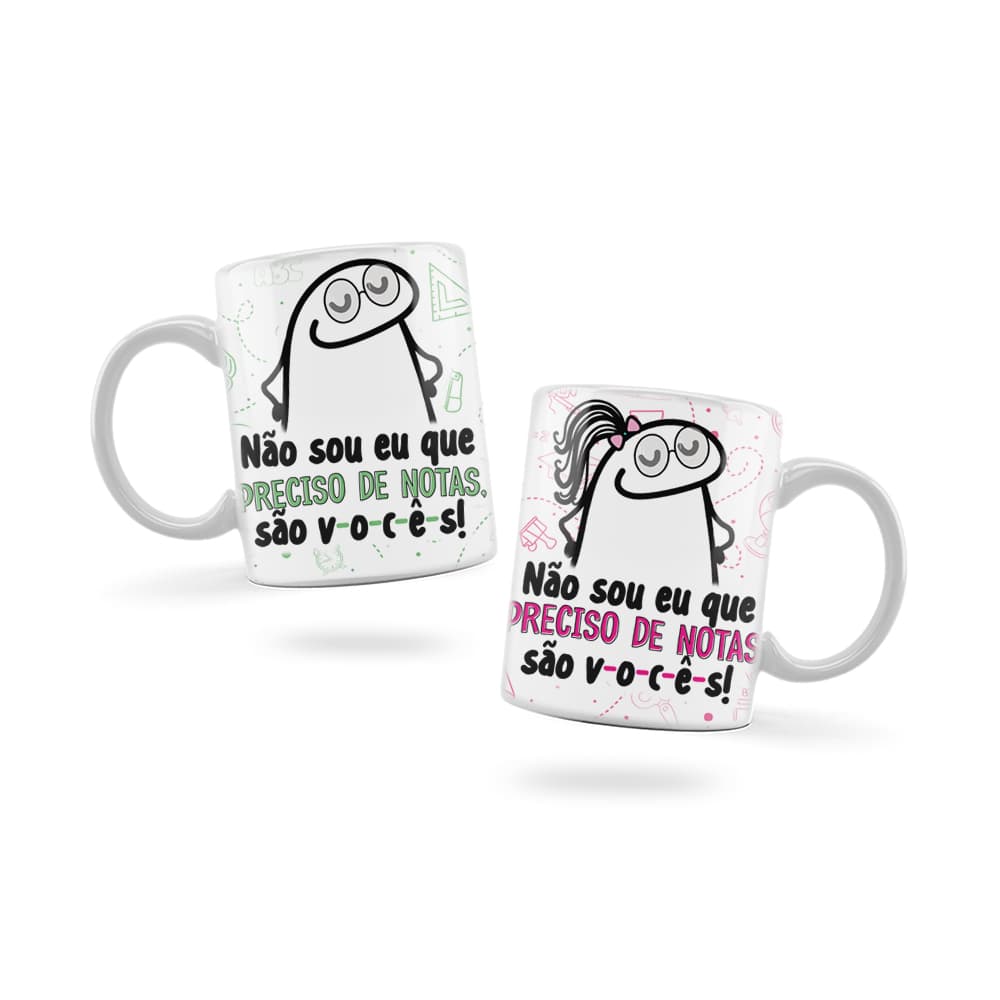 Caneca Personalizada Xicara Branca Caneca de Porcelana Personalizada Flork Meme G40 Professora Feliz dia dos Professores