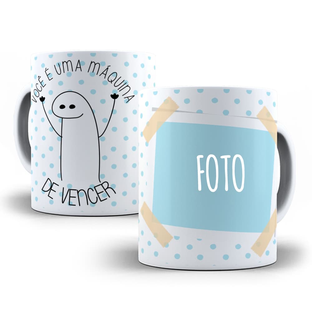 Caneca Personalizada Xicara Branca Grande Caneca de Porcelana Personalizada Flork Meme G181 Engraçado Memes