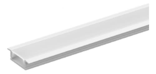 KIT 80 Perfil Alumínio Para Fita LED Barra de 1 metro Fita Led Embutir 2010 + Kit presilhas instalação