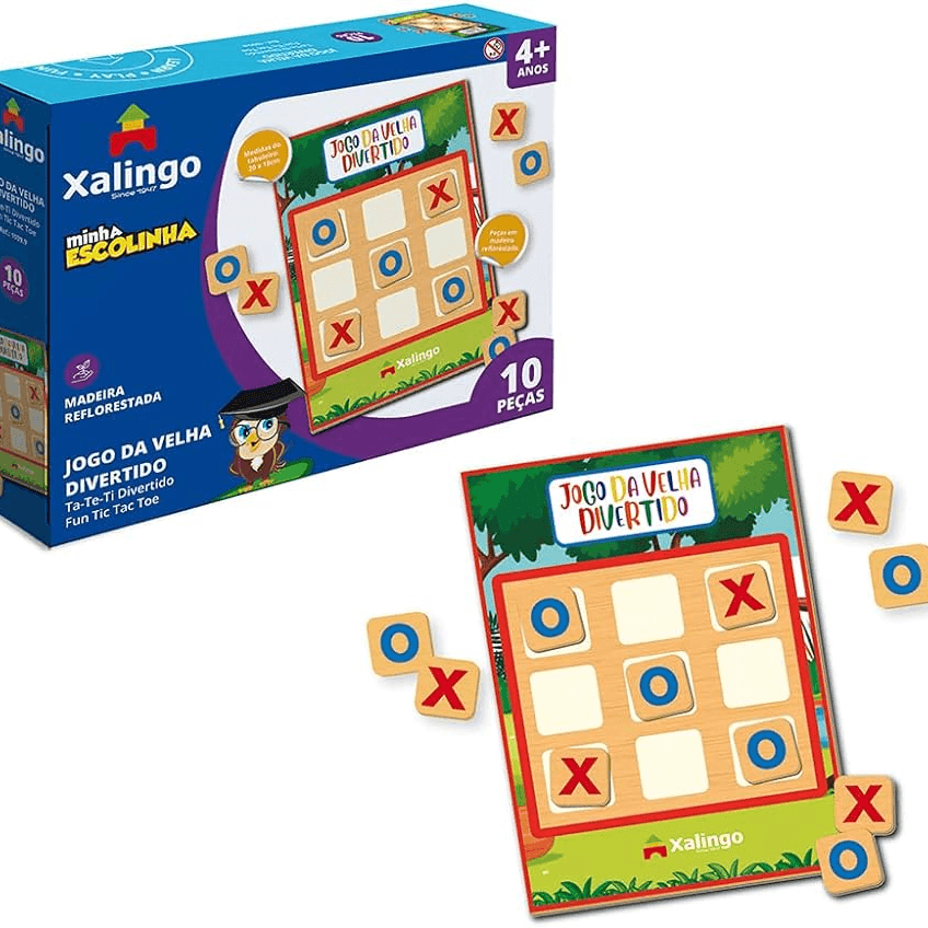 Jogo Da Velha Divertido Minha Escolinha 10pcs - Xalingo
