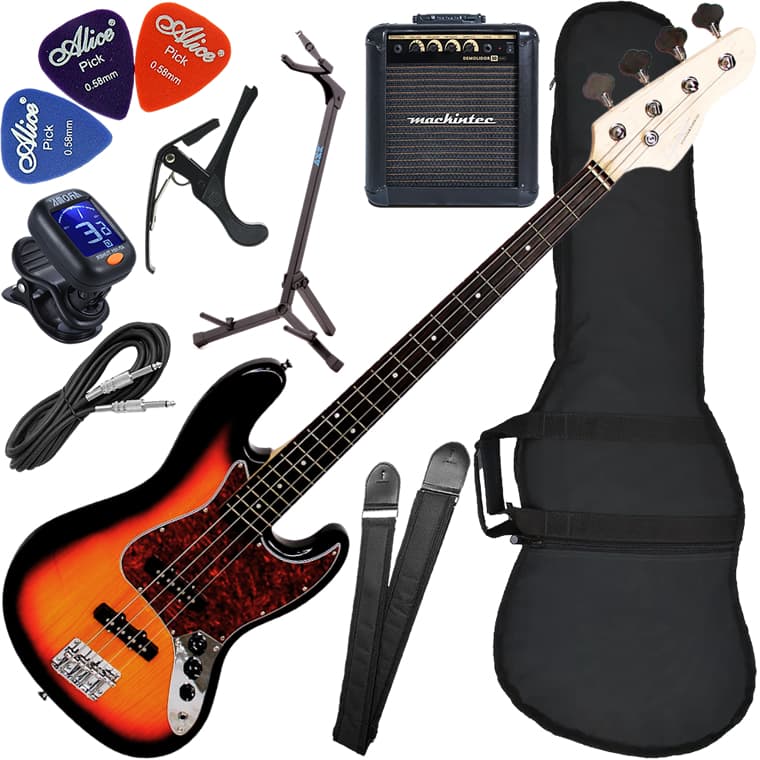 Kit Contrabaixo Elétrico 4 Cordas Giannini GB-100 3TS/TT Sunburst Gx03