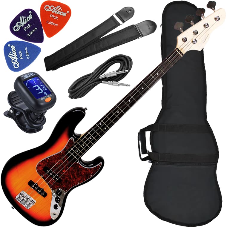 Kit Contrabaixo Elétrico 4 Cordas Giannini GB-100 3TS/TT Sunburst Gx01
