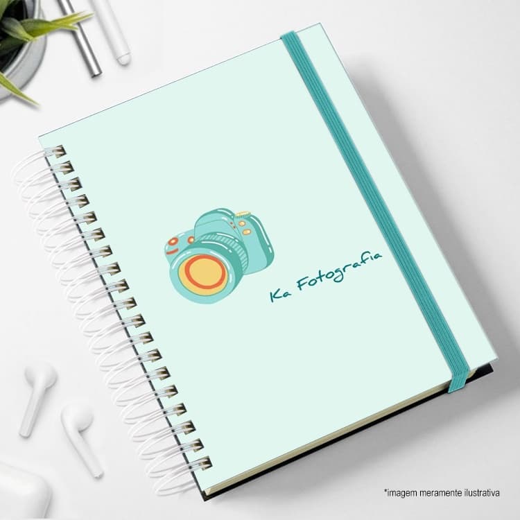 Agenda 2026 Personalizada com nome e cor do elástico FOTÓGRAFOS PROFISSIONAIS