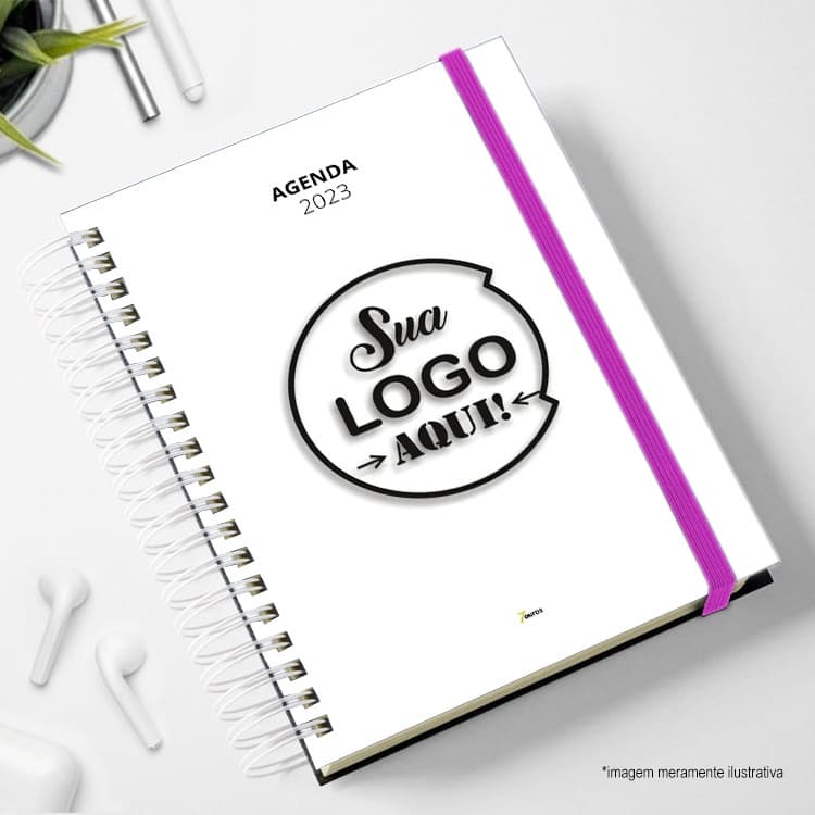 Agenda/Planner 100% Personalizável 2026 com Nome e Elástico nas cores disponíveis