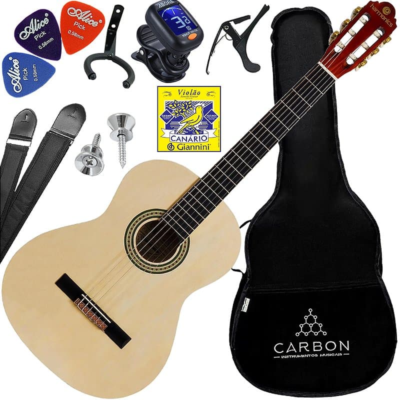 Kit Violão Acústico Harmonics GNA-111 Nylon Natural Vx05