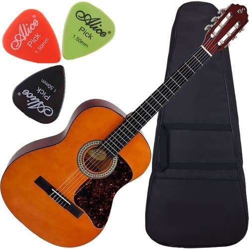 Kit Violão Giannini Acústico Nylon C/ Capa + Palhetas N14