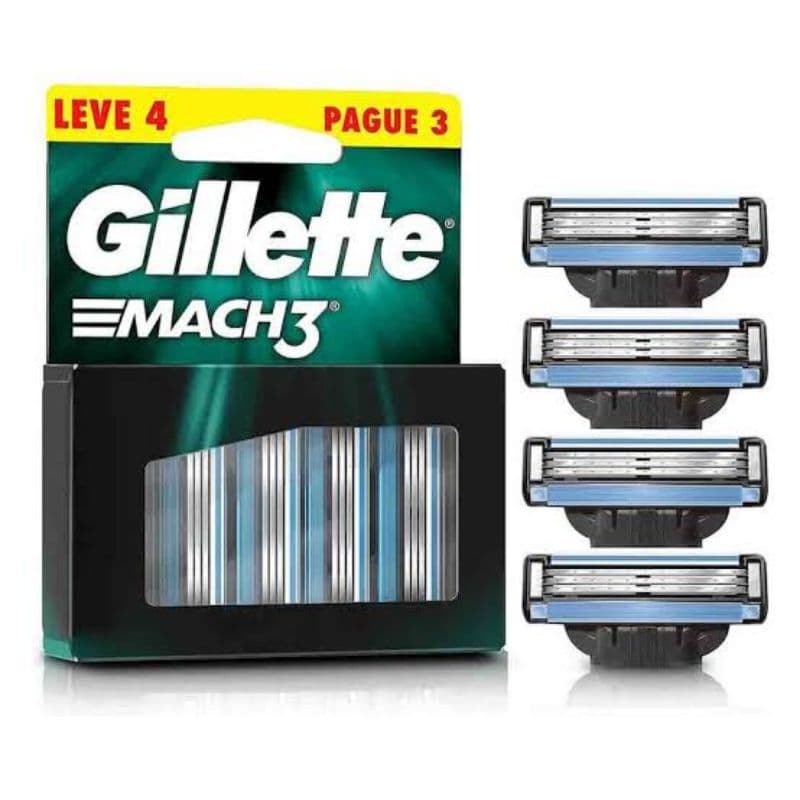 Refil Gillette Mach 3 Recargas Regular com 2UN, 4UN ou 6UN
