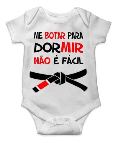 Body Bebê Personalizado Jiu Jitso Brasileiro Luta Fantasia