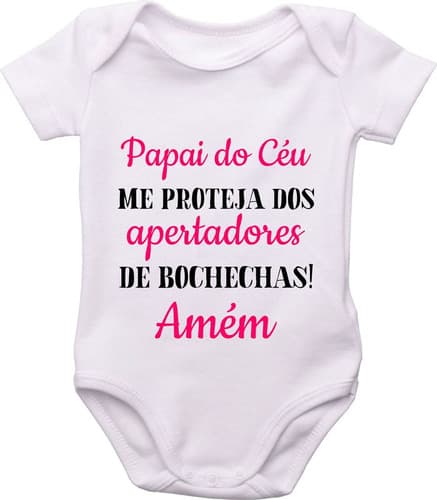 Body Do Bebê, Papai Do Céu Me Proteja Dos Apert.. (feminina)