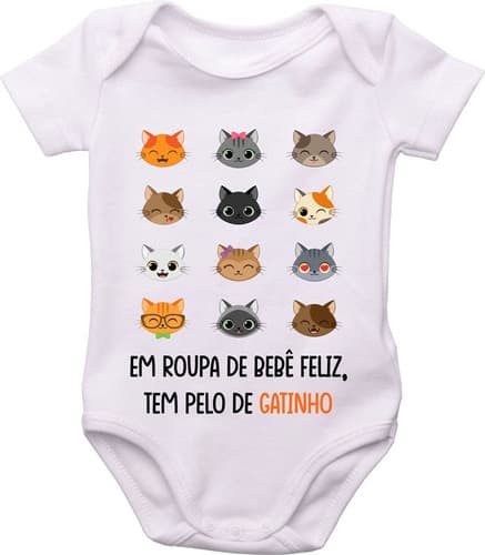 Body Do Bebê, Em Roupa De Bebê Feliz Tem Pelo De Gatinho